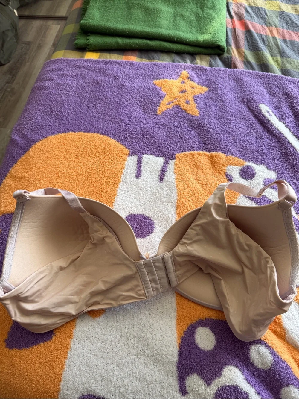 Plus Size 48DD Torrid Curve Tan Polka Dot Plunge Push Up Bra